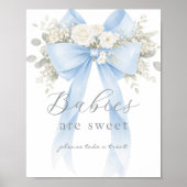 Babies are sweet Blue Coquette Bow ポスター (正面)