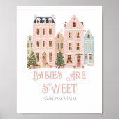 Babies are sweet Christmas Village Baby Shower ポスター (正面)