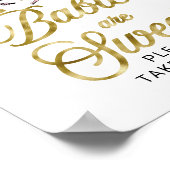 Babies are Sweet Halloween Baby Shower Sign ポスター (角)