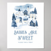 Babies are sweet Its takes a Village Winter Snow ポスター (正面)