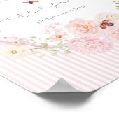 Babies are Sweet Love Bug Wildflower Baby Shower ポスター (角)