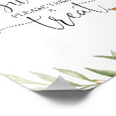 Babies are sweet pink gold deer baby shower ポスター (角)