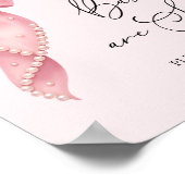 Babies Are Sweet Take a Treat Pink Bow Bow ポスター (角)