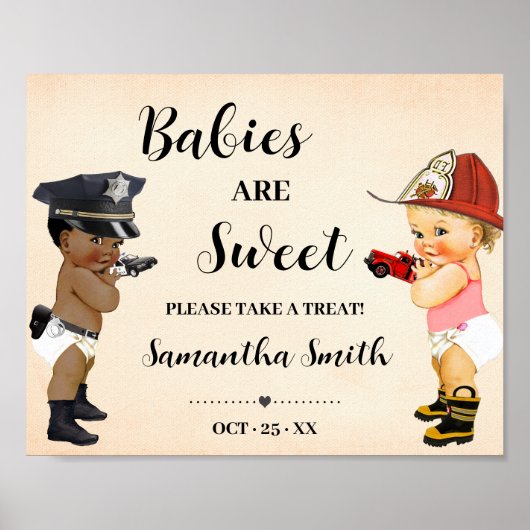 Babies are Sweet Take Treat Little Recruit Shower ポスター (正面)