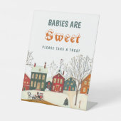 Babies Are Sweet Winter Village Candy Table Decor 台座サイン (正面)