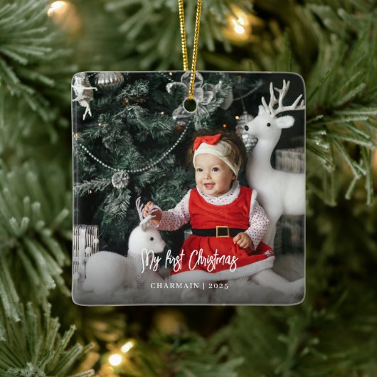 Babies First Christmas セラミックオーナメント (ツリー)