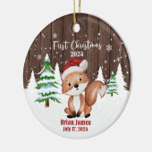 Babies First Christmas Fox Ornament セラミックオーナメント (左)