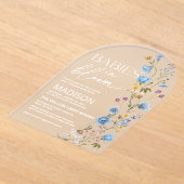 Babies in Bloom  | Twins Baby Shower  アクリル招待状 (レイダウン)