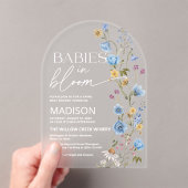 Babies in Bloom  | Twins Baby Shower  アクリル招待状 (インサイチュ (ポータブル))