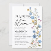 Babies in Bloom | Twins Baby Shower Invitation 招待状 (正面)