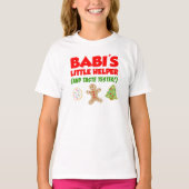 Babi's Little Helper Christmas Cookie Tシャツ (正面)