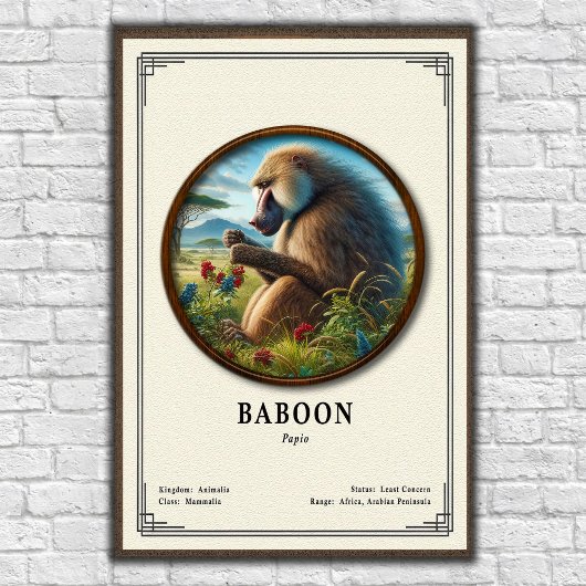 Baboon Zoology Series ポスター