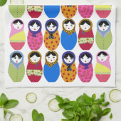 Babushkaの人形 キッチンタオル (折り畳み)