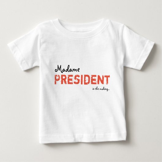 Baby夫人大統領か幼児の服 ベビーTシャツ (正面)