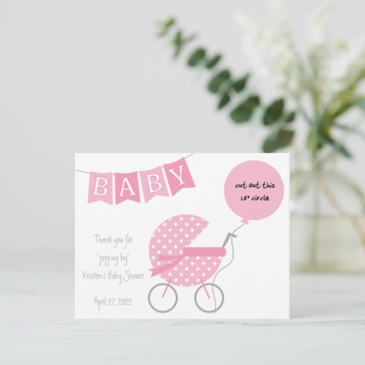 Baby 感謝してい Shower EOSの好意カードの「ポップ」 エンクロージャーカード (スタンド正面)