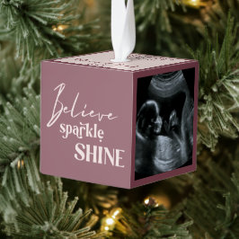 Baby 超音波 Believe Sparkle Shine 3枚 写真入り キューブオーナメント
