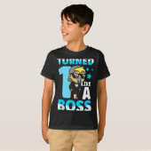 Baby 1st Birthday Boy Girl 1 Year Like A Boss Kids Tシャツ (正面フル)