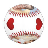 Baby 1st Christmas 4 Photo Keepsake 野球ボール (裏面)