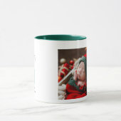 Baby 1st Christmas Photo Mug - Personalized Custom マグカップ (中央)
