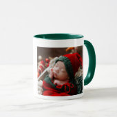 Baby 1st Christmas Photo Mug - Personalized Custom マグカップ (正面右)