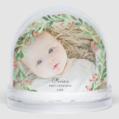 Baby 1st Christmas Photo Snow Globe (正面)