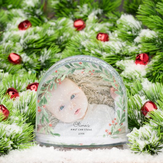 Baby 1st Christmas Photo Snow Globe (クリスマス)