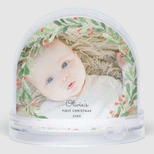 Baby 1st Christmas Photo Snow Globe (裏面)