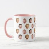 Baby 3 Photo Face Mug, Personalized Gift マグカップ (左)