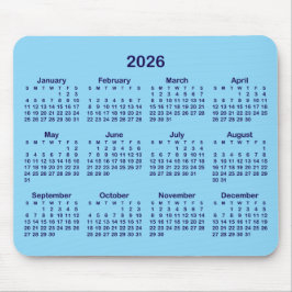 Baby and Dark Blue 2026 Calendar マウスパッド