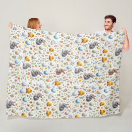Baby and Infant Fleece Blanket – Soft Bunnies フリースブランケット