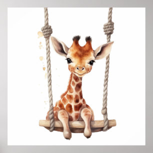 Baby Animalプリント子供部屋、Safariポスター ポスター