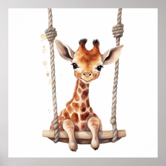 Baby Animalプリント子供部屋、Safariポスター ポスター (正面)