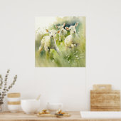 Baby Animalプリント子供部屋、Safariポスター ポスター (キッチン)