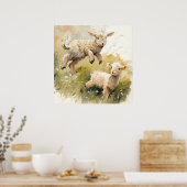 Baby Animalプリント子供部屋、Safariポスター ポスター (キッチン)