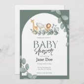 Baby Animal Baby Shower Invitation 招待状 (正面/裏面)