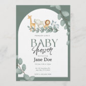Baby Animal Baby Shower Invitation 招待状 (正面)