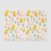 Baby Animals and Easter Eggs Pattern 薄葉紙 (正面)