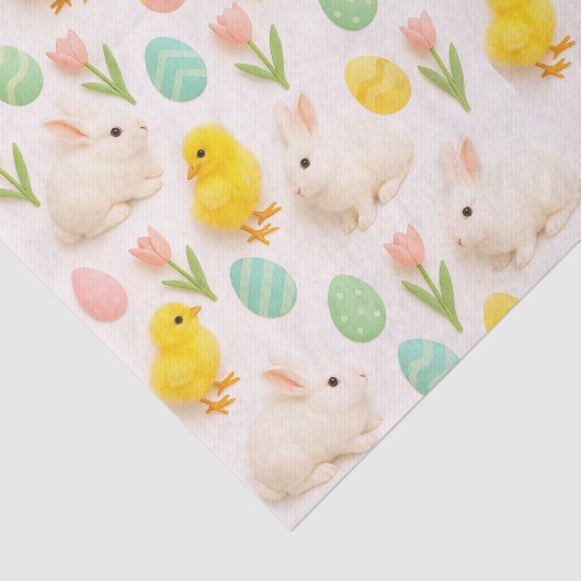 Baby Animals and Easter Eggs Pattern 薄葉紙 (詳細)