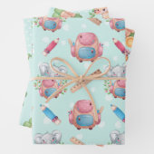 Baby Animals Blue for Boy ラッピングペーパーシート (インサイチュ)