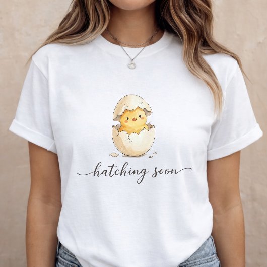 Baby Announcement Cute Chick Pregnancy Reveal トライブレンドＴシャツ