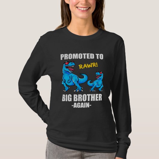 Baby Announcement Dinosaur  Promoted To Big Brothe Tシャツ (正面)