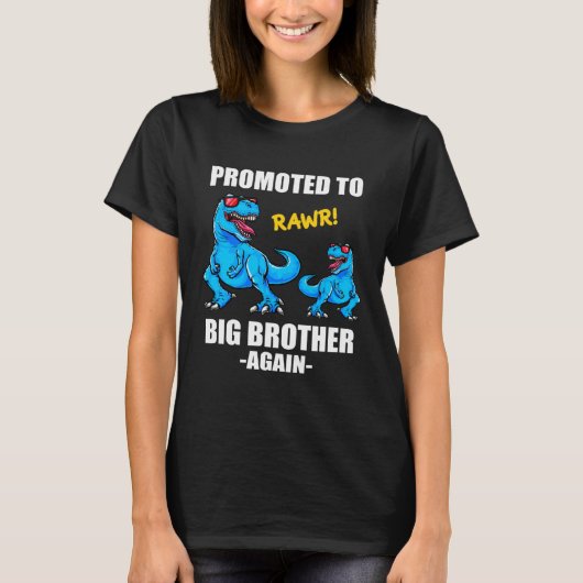 Baby Announcement Dinosaur  Promoted To Big Brothe Tシャツ (正面)