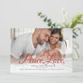 Baby Announcement Merry Christmas Photo シーズンカード (スタンド正面)