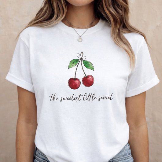 Baby Announcement Sweet Cherry Pregnancy Reveal Tシャツ