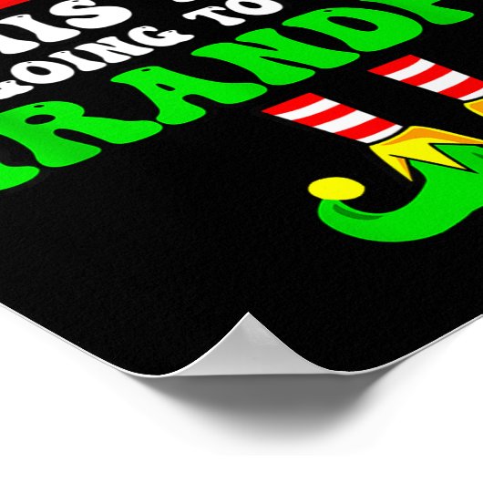 Baby Announcement Xmas Tee This Elf Is Going To Be ポスター (角)