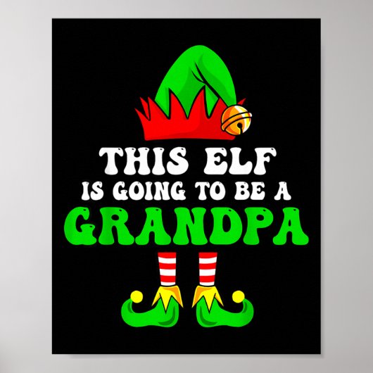 Baby Announcement Xmas Tee This Elf Is Going To Be ポスター (正面)