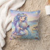 Baby Aquarius Zodiac Nursery クッション (ブランケット)