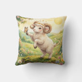 Baby Aries Zodiac Nursery Kids クッション (裏面)