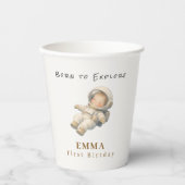 Baby Astronaut First Birthday Custom Paper cup 紙コップ (正面)
