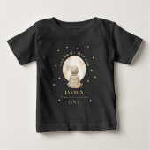 Baby Astronaut First Birthday Moon Stars Graphic  ベビーTシャツ (正面)